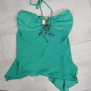 Teal Halter Top